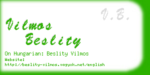 vilmos beslity business card